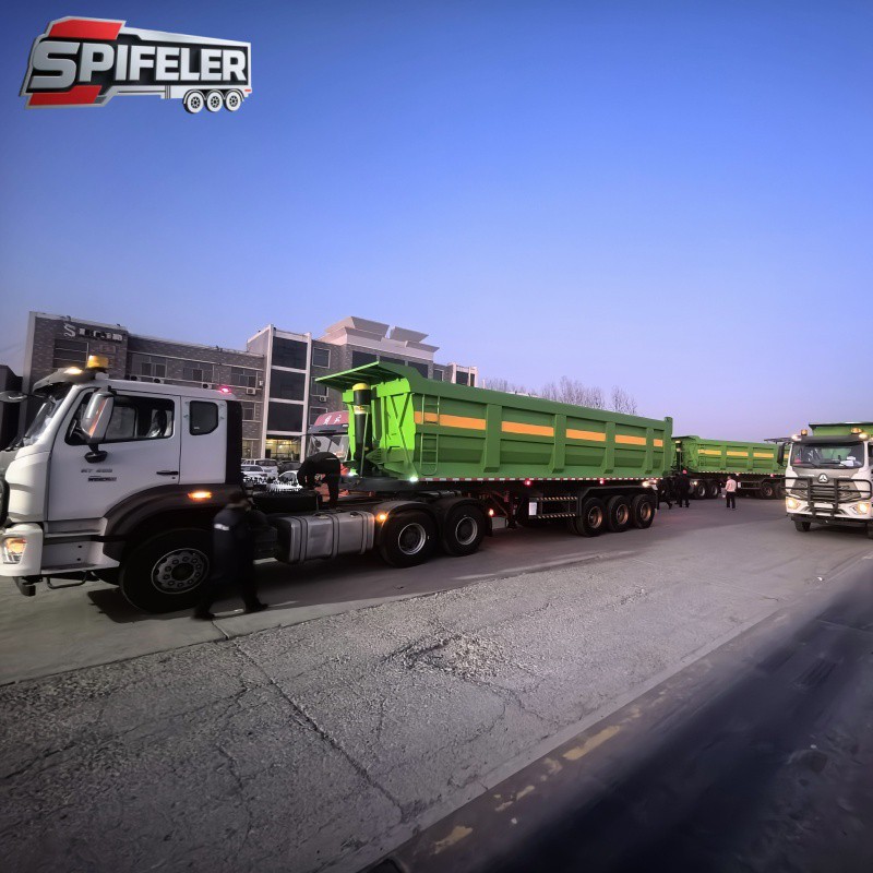 Trailer di dump di semi-trailer di tres as